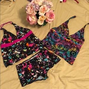 2 piece bikini and a top